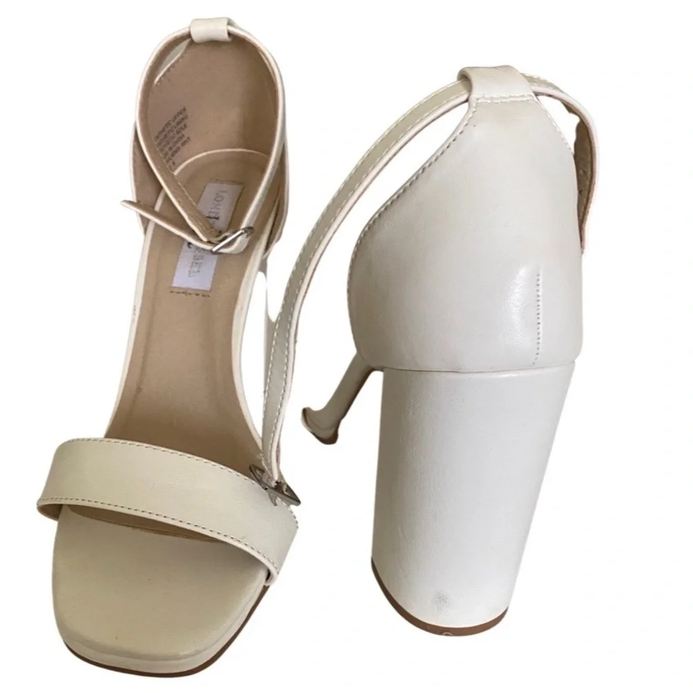 London Rebel Off White Ladies Sandal Size 9 - Picture 3 of 14
